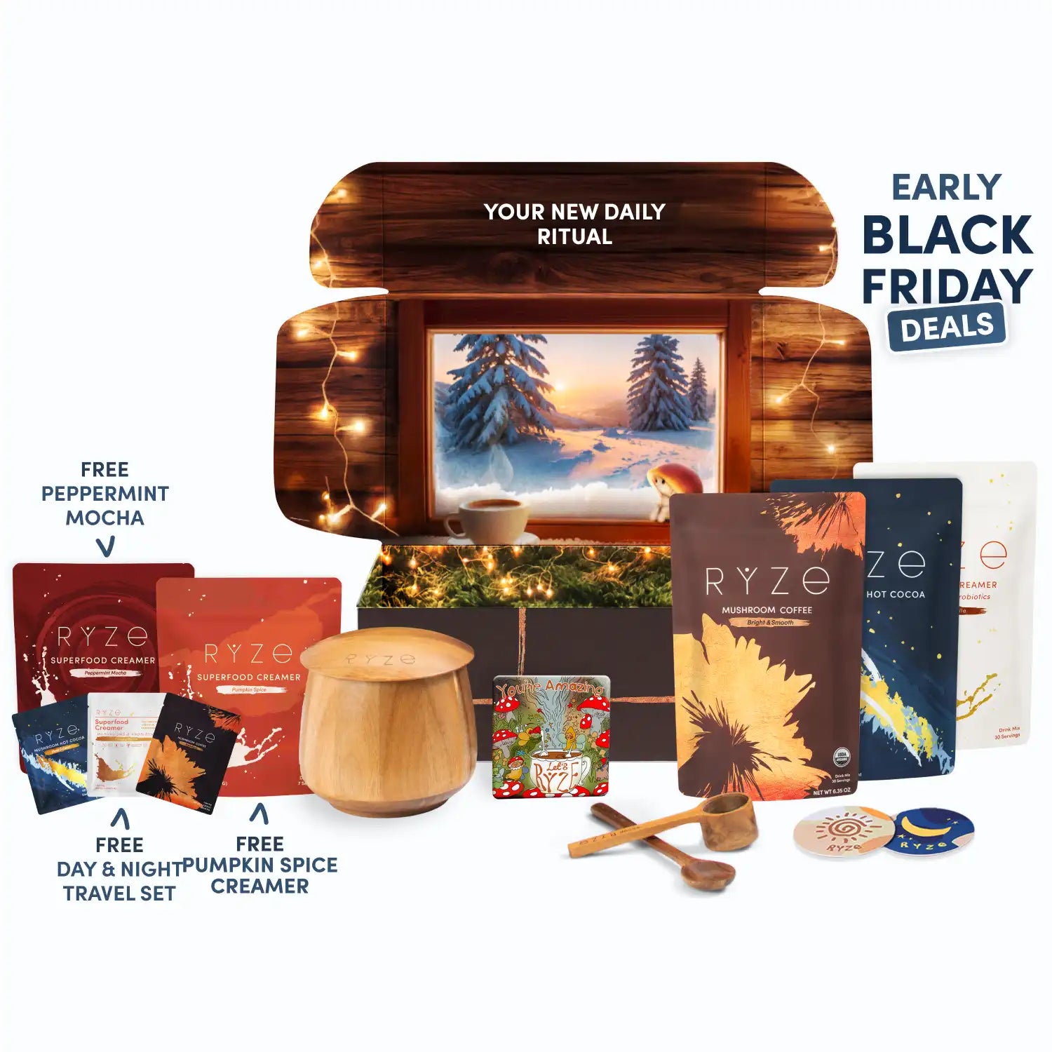 RYZE Ritual Set: Cocoa + Coffee - HWGL
