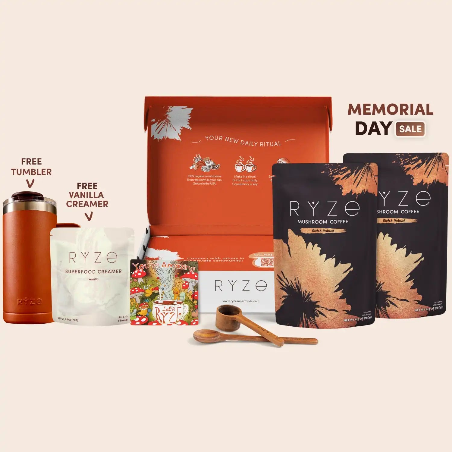 Mushroom Coffee Dark Roast Starter Kit (Upgrade) - 1KJK