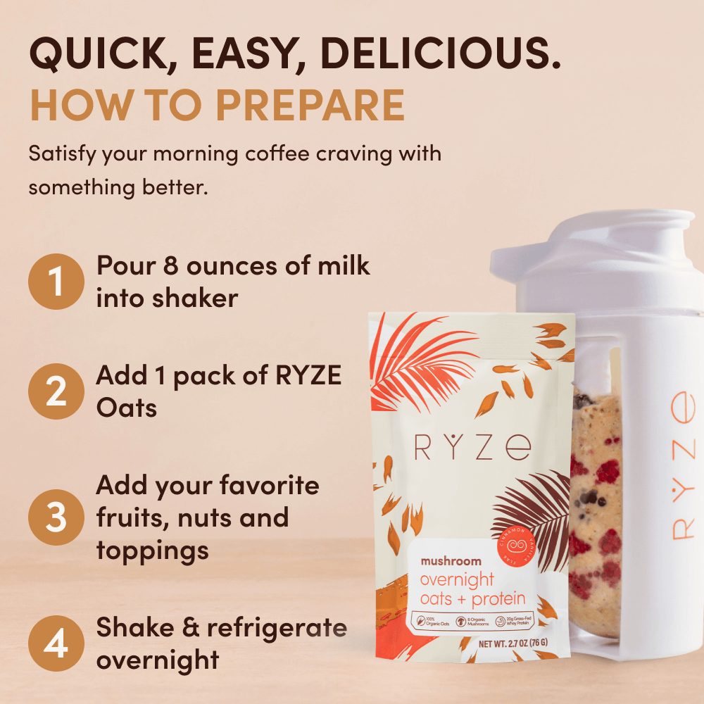 Mushroom Overnight Oats 14 Servings - HMHS