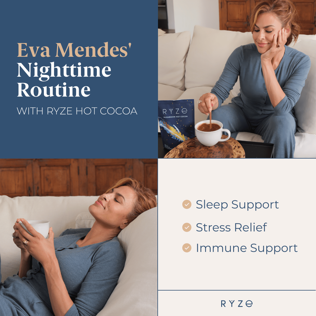 RYZE Hot Cocoa - with 6 Sleep Superfoods to Help Fall Asleep and Stay Asleep - MHT3