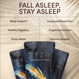RYZE Hot Cocoa - with 6 Sleep Superfoods to Help Fall Asleep and Stay Asleep - MHT3
