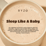 RYZE Hot Cocoa - with 6 Sleep Superfoods to Help Fall Asleep and Stay Asleep - MHT3