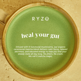 RYZE Mushroom Matcha - with 6 Organic Adaptogenic Mushrooms Grown In USA and Ceremonial-Grade Japanese Matcha - B4E8