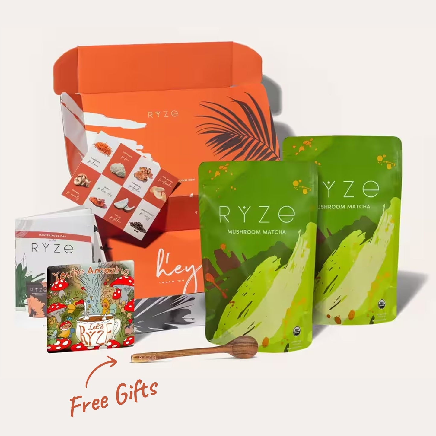 RYZE Organic Mushroom Matcha Starter Kit (60 servings) - 2SY1
